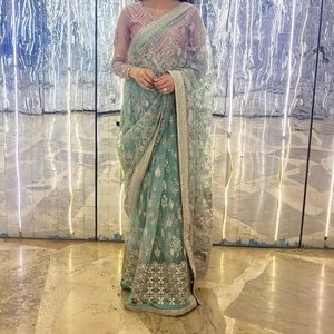 Baroque saree pakistani indian bridal